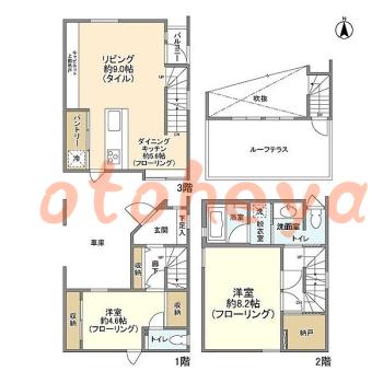防音室のある楽器可 賃貸物件 2 LDK 29.8万円の図面１