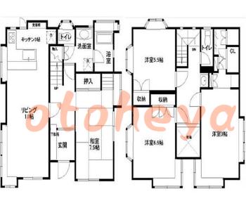 防音室のある楽器可 賃貸物件 4 LDK 16万円の図面１