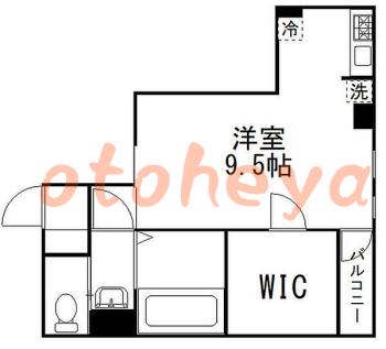 防音室のある楽器可 賃貸物件 1 R 8.4万円の図面１