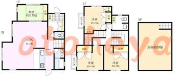 防音室のある楽器可 賃貸物件 4 LDK 18万円の図面１