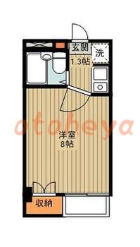 防音室のある楽器可 賃貸物件 1 K 4万円の図面１