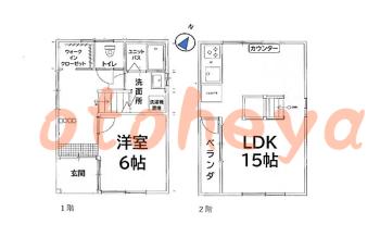 防音室のある楽器可 賃貸物件 1 SLDK 11.5万円の図面１