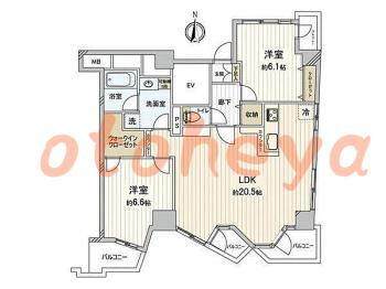 防音室のある楽器可 賃貸物件 2 LDK 33万円の図面１