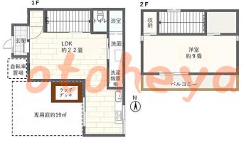 saitama物件 1 LDK 11万円の図面１