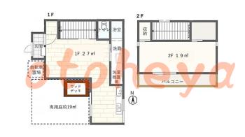 saitama物件 1 LDK 9.5万円の図面１