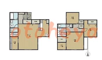 楽器可の賃貸物件 4 SLDK 28万円の図面１