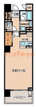 グランドピアノ可の賃貸物件 1 R 11.7万円の図面１
