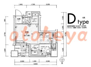 防音室のある楽器可 賃貸物件 1 R 8.5万円の図面１