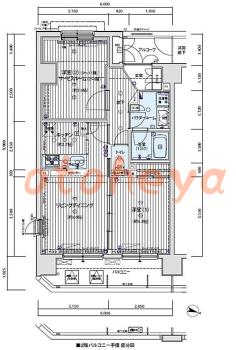 楽器可の賃貸物件 1 SLDK 21万円の図面１