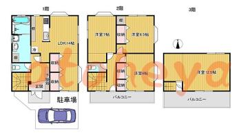 tokyo4物件 4 LDK 19万円の図面１