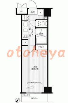 防音室のある楽器可 賃貸物件 1 K 10.4万円の図面１