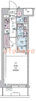 楽器可の賃貸物件 1 K 8.4万円の図面１