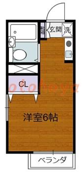 楽器可の賃貸物件 1 R 4万円の図面１