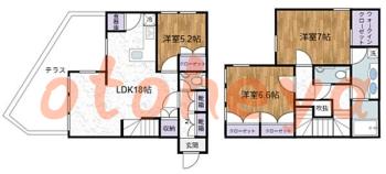 防音室のある楽器可 賃貸物件 3 LDK 29万円の図面１