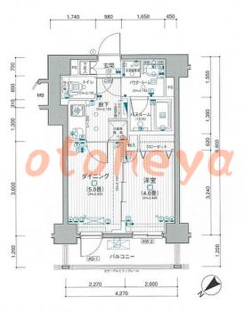 防音室のある楽器可 賃貸物件 1 DK 10.7万円の図面１