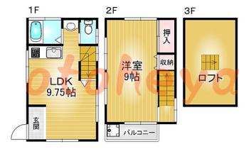 防音室のある楽器可 賃貸物件 1 SLDK 11.5万円の図面１