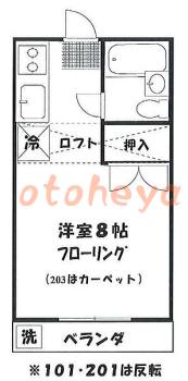 tokyo23物件 1R 5.8万円の図面１