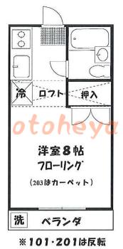 kanagawa物件 1R 5.8万円の図面１