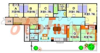 管理人がいる賃貸物件楽器可の賃貸物件 1R 4万円の図面１