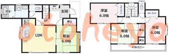 楽器可の賃貸物件 4 LDK 12万円の図面１