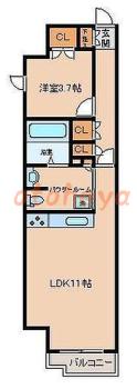 防音室のある楽器可 賃貸物件 1 LDK 9.4万円の図面１