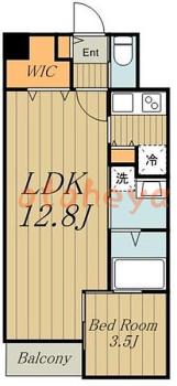 防音室のある楽器可 賃貸物件 1 LDK 15万円の図面１