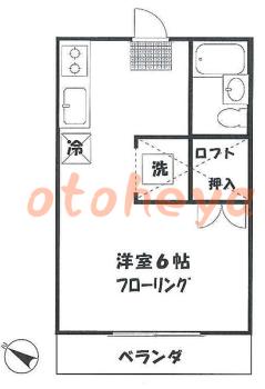 防音室のある楽器可 賃貸物件 1 R 5.8万円の図面１