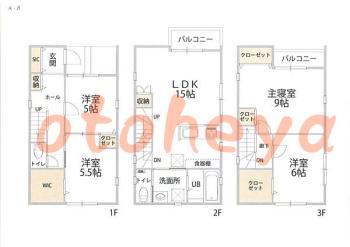 防音室のある楽器可 賃貸物件 4 LDK 28.5万円の図面１