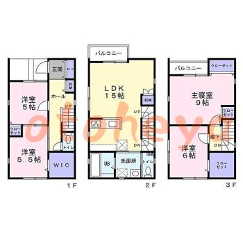 防音室のある楽器可 賃貸物件 4 LDK 29万円の図面１