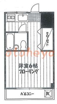 保証会社を利用可能な賃貸物件楽器可の賃貸物件 1R 5.5万円の図面１