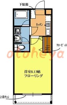 tokyo4物件 1K 6.2万円の図面１