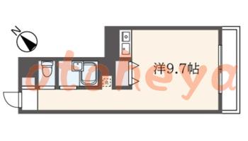 楽器可の賃貸物件 1 R 8.4万円の図面１