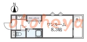 防音室のある楽器可 賃貸物件 1 R 4.9万円の図面１