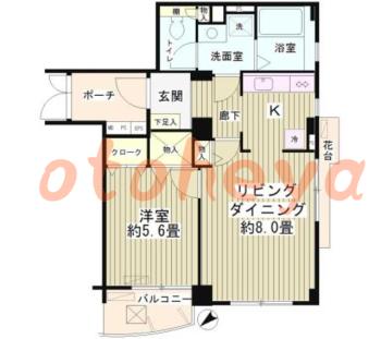 防音室のある楽器可 賃貸物件 1 LDK 12万円の図面１