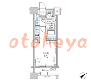 防音室のある楽器可 賃貸物件 1 R 10.3万円の図面１