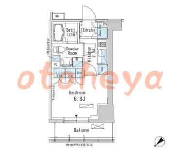 防音室のある楽器可 賃貸物件 1 K 10.5万円の図面１