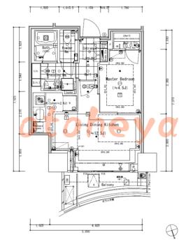 楽器可の賃貸物件 1 LDK 32万円の図面１