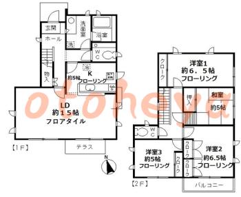 防音室のある楽器可 賃貸物件 4 LDK 25.5万円の図面１