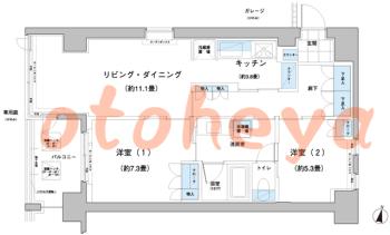 防音室のある楽器可 賃貸物件 1 SLDK 23.7万円の図面１