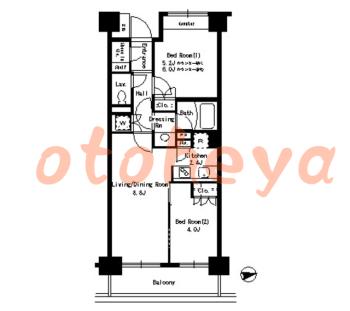 tokyo23物件 2 LDK 22.3万円の図面１