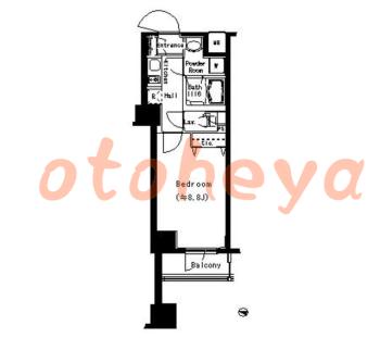 楽器可の賃貸物件 1 K 10.2万円の図面１
