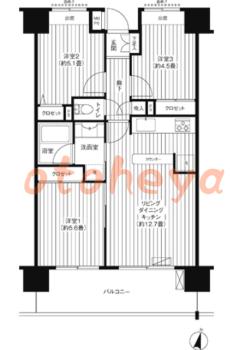 saitama物件 3 LDK 18.6万円の図面１