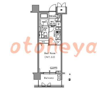 楽器可の賃貸物件 1 K 10万円の図面１