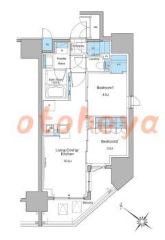 jr物件 2 LDK 25万円の図面１