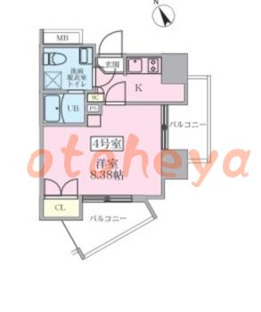 楽器可の賃貸物件 1 K 12.55万円の図面１