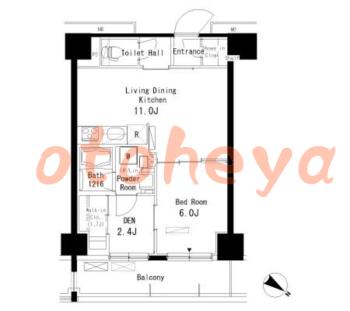 楽器可の賃貸物件 1 DK 16.8万円の図面１