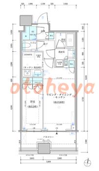 防音室のある楽器可 賃貸物件 1 LDK 29.6万円の図面１
