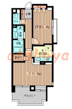 楽器可の賃貸物件 1 LDK 14.55万円の図面１
