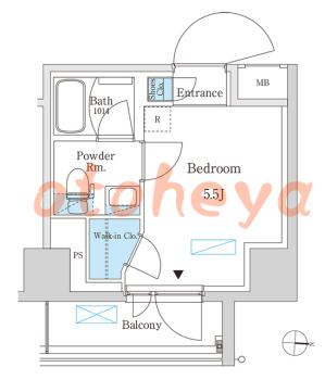 防音室のある楽器可 賃貸物件 1 R 8.4万円の図面１
