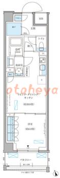 防音室のある楽器可 賃貸物件 1 LDK 23.6万円の図面１